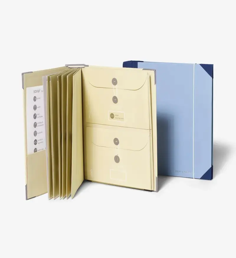 Accordion File Organizer Binder - Organize Important Documents, Estate Plans, Financial Records, Passport, Birth Certificate, 3 Horizontal Pockets, 3 Vertical Pockets, 11"x0.5"x12", 1.39 lbs