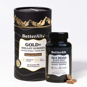 BetterAlt GOLD+ Shilajit Gummies & Sea Moss Capsules | Himalayan Superfood | Lab-Tested for Purity | Helps Support Stamina & Immunity | 1 Month Pack