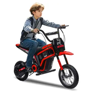 Kartivo Kids Ride On 24V Electric Toy Motocross motorcycle Dirt Bike,Speeds up to 14.29MPH,Dual Suspension, Hand-Operated Dual Brakes, Twist Grip Throttle, Authentic Motocross Bike Geometry,Birthday/Christmas Gift For 8-12 Years Child