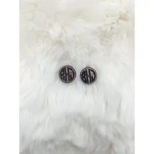 Small Block Monogram Studs