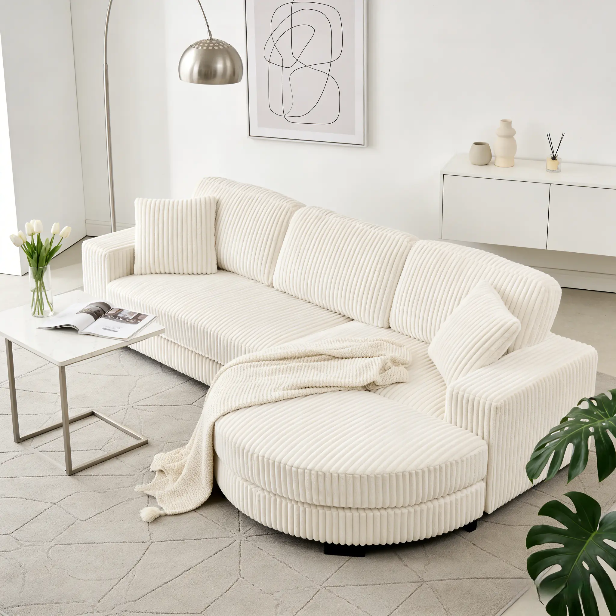 Beige + Foam + 3 Seat+Right side