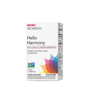 GNC Women's Hello Harmony, Hormonal, Stress, Mood and Skin Support, 90 Count