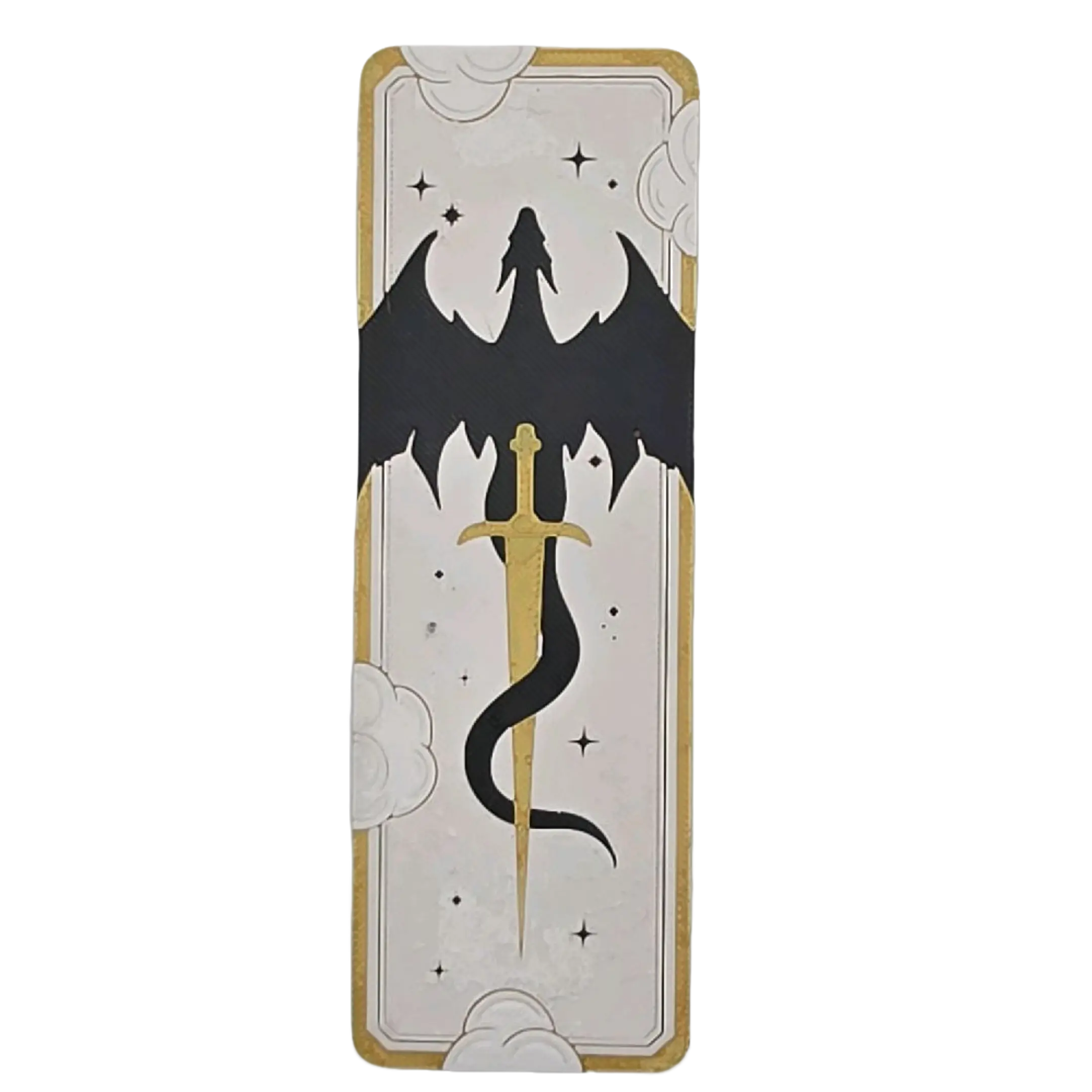 Dragon Sword Bookmark | Fantasy Dragon Silhouette Bookmark | Gothic Bookish Gift | Dragon Lover Gift | Fantasy Reader Accessory | Unique Dragon Book Mark