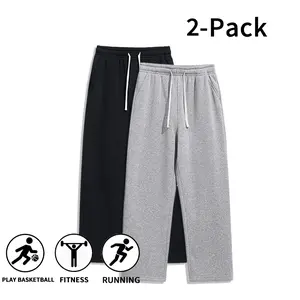 2-Pack Men’s Wide-Leg Sweatpants – Ultra Comfortable Casual Sport Pants for Basketball, Gym, and Everyday Wear