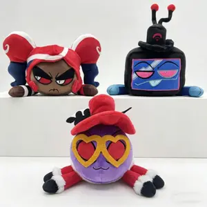 Hazbin Hotel Vox Velvette Valentino Plush Doll Cute Anime Merchandise Toy Suitable for Children's Birthday and Christmas Gifts
