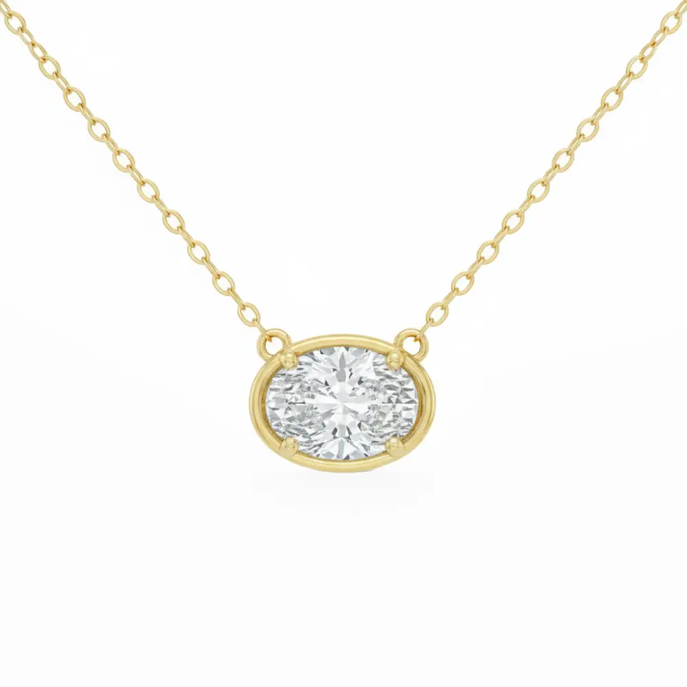 .92ct 14K Yellow Gold Lab Grown Diamond Necklace 18"
