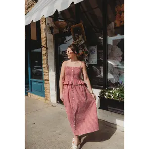 Ruby Gingham Skirt