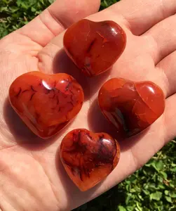 Carnelian Heart (Small) - Carnelian Stone Heart - Carnelian Crystal - Sacral Chakra Stones - Healing Crystals and Stones - Polished Heart