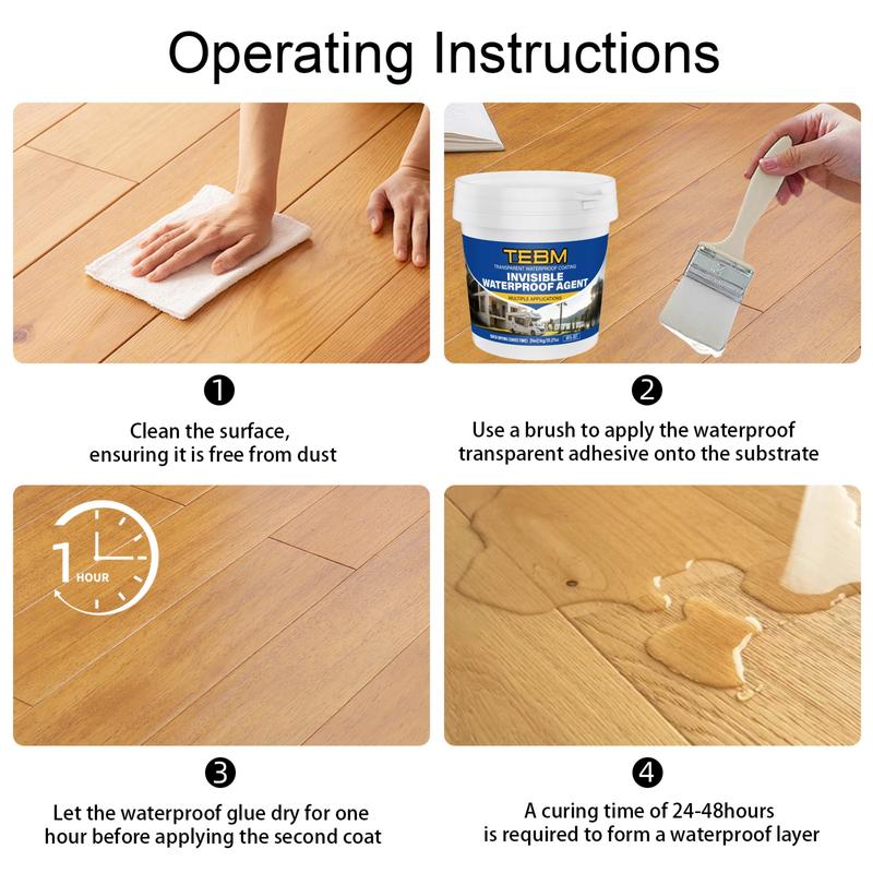 Transparent Invisible Sealing Waterproof Glue, Long Lasting Adhesive, Multi-Functional RV Roof Leak Proof Coating, Effective Waterproof Sealant for Home and RV Leaks Repair