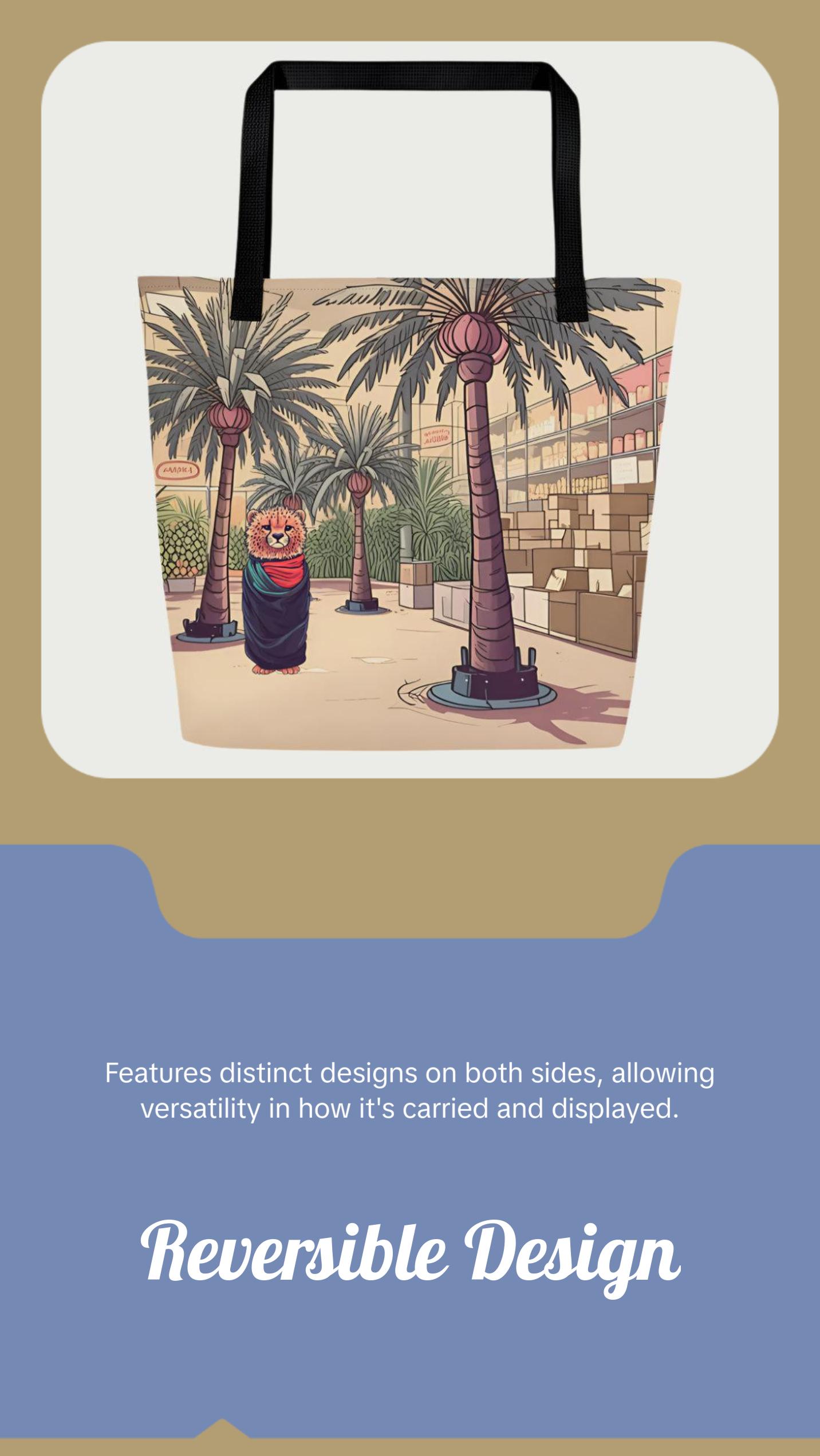 Market Cheetah Large Tote