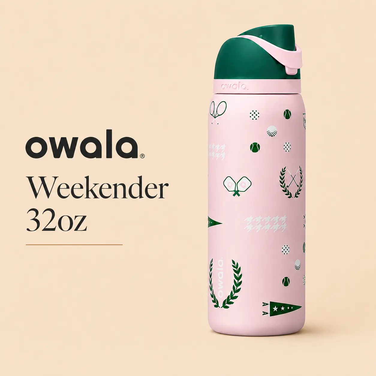 [NEW2026] Owala Pink Weekender 32oz Water Bottle Limited Edition, Leak-Proof Insulated Stainless Steel Bottle, TikTok Viral