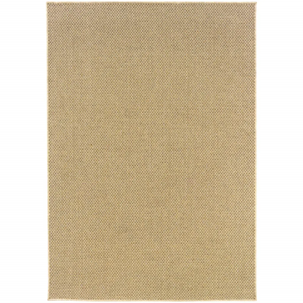 Set of 2 2x4 ft. Solid Sand Beige Indoor-Outdoor Scatter Rugs, Home Room Decor, House Decor Accent Rugs