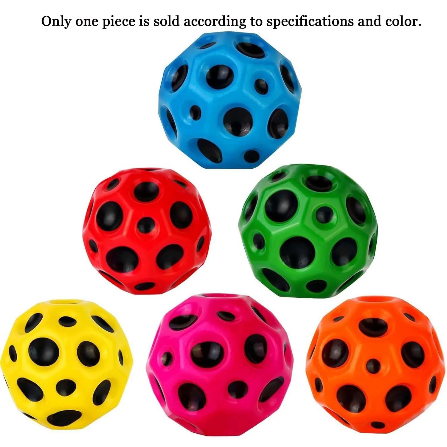 Random Color Space Ball, 1 Count High Bouncing Ball, Pop Bouncing Ball, Rubber Bounce Ball, Sensory Ball, Hand-eye Coordination Sports Training Ball, Fun Ball, Interactive Ball, Balls for Ball Pit