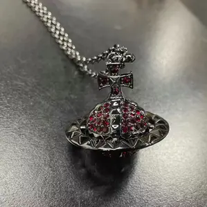 （Choose 2 at will and give a limited color as a gift）Y2k Oriental Queen's Mom Large Diamond Necklace,Gothic style, suitable for everyday festivals, unisex