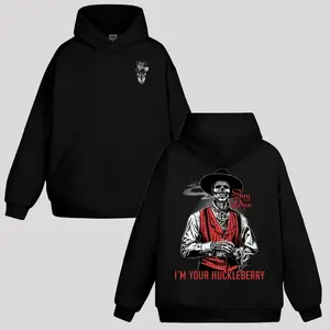 Doc Holliday Collection "I'm Your Huckleberry" Hoodie Sweatshirt, Tombstone Shirt, Cowboy Outfit, Perfect for Western Movie Lovers, Full Size, Full Color