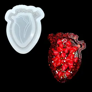 Human Heart Medical Shaker Badge Reel or Phone Grip Shaker Mold