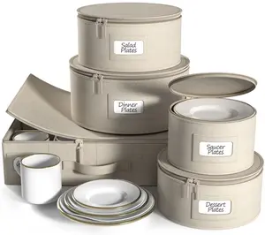 Sorbus 5pk Storage Containers Hard Shell Cup & Dish Case Set