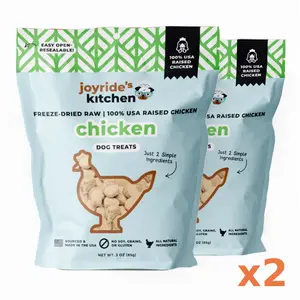 2 PACK Chicken & Flax Freeze Dried Raw Dog Treats