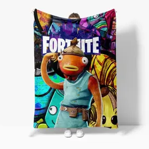 Fortnite Blanket Lightweight Flannel Throw Soft Fortnite Game Blanket for Home Decor Birthday Sofa Travel Bed Blanket Living Room Gifts