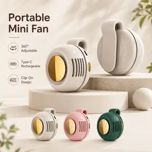 Portable Silent Mini Bladeless Electric Fan,Adjustable 3-speed Suspended Waist Fans,Phone Cooling Fan,Personal Fan,Rotating BodyFan Suitable for Outdoor Travel,rechargeable personal fan,handheld turbo fan,Perfect Gift