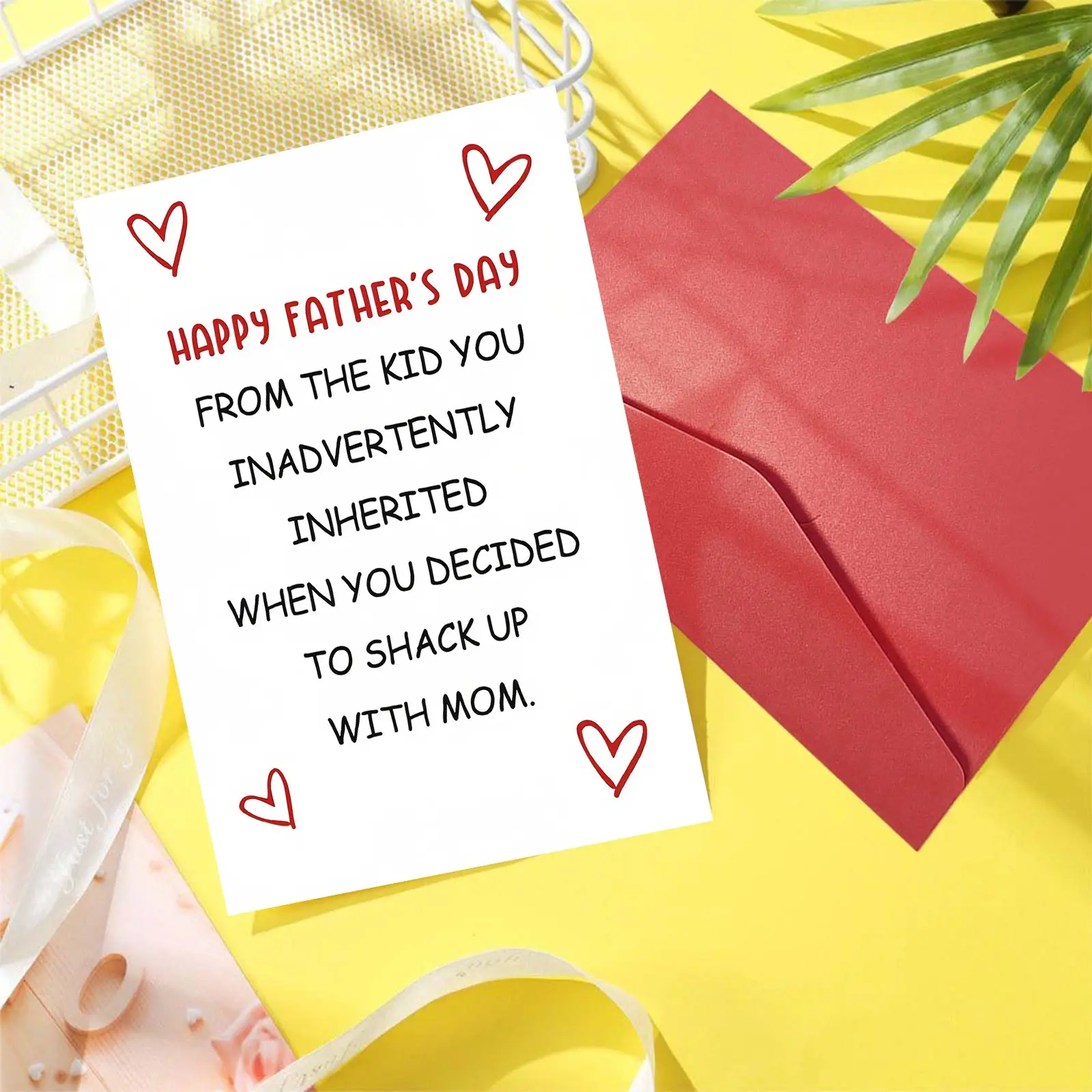 1PC Hilarious Stepdad Card - Perfect Father's Day Gift for Stepfather, Unique & Funny Design Greeting Card, Humorous Greeting Cards