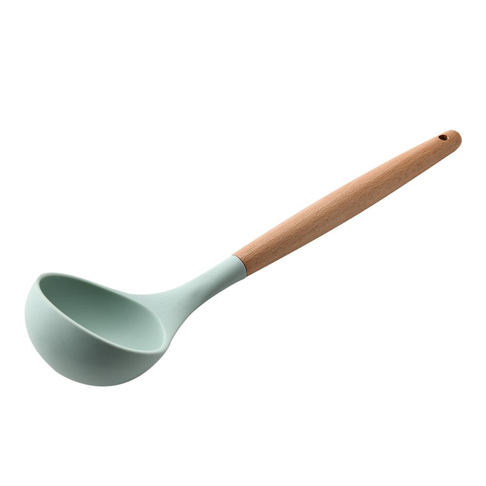 Silicone Kitchen Utensil Set with Wooden Handle, Nylon-Core Kitchen Accessories -40°C~+230°C Heat-Resistant Cookware for Stirring, Baking; Includes Silicone Spatula Set, Turner