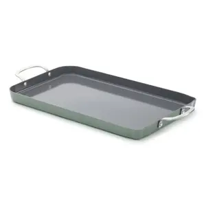 Calphalon Ceramic Nonstick Double Stovetop Griddle, Silver Ash