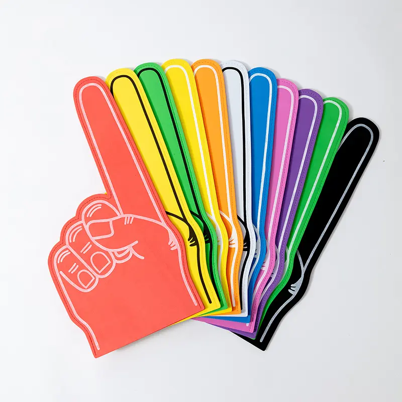 Oversized Hollow EVA Foam Fingers 8-Piece 8-Color Printing Set - Sports Cheering Props, Bulk Party Favors, Concert Accessories for Basketball (Novelty & Gag Toys, Toys & Hobbies), Concerts