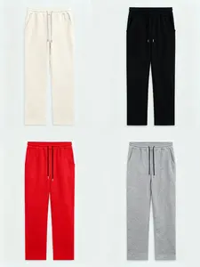 ANANKE Fate Heavyweight Fleece Straight Leg Sweatpants - 360 GSM, Relaxed Fit, Elasticized Waistband, Side & Back Pockets, Cotton/Polyester Blend Menswear Canvas