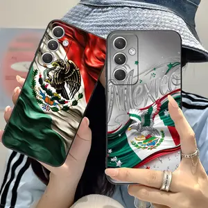 Mexico Flag Mobile Cell Phone Case for Samsung GalaxyS26 S25 S24 S23 S22 S21 A14 A15 A16 A35 Plus FE Ultra Colour Protective Cover