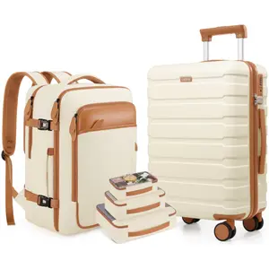 UKEIN 20" Carry On Luggage Set with Backpack – Lightweight Spinner Suitcase with TSA Lock, Scratch-Resistant PC Shell, Perfect for Business or Weekend Travel