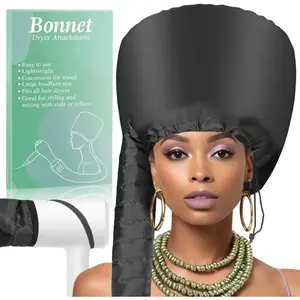 Hooded Hair Dryer Bonnet - Fast-Drying Bonnet Hair Dryer for Natural Hair, Deep Conditioning, Styling, & Curl Enhancing - Adjustable Fit, Heat Distribution, Portable & Lightweight for Travel