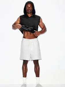 Men's Hooded Sauna Sweat Vest Pullover, Compression Heat Trapping Top for Gym Fitness, Sporty Slim-Fitting Workout Exercise Gift, Fitness Activewear