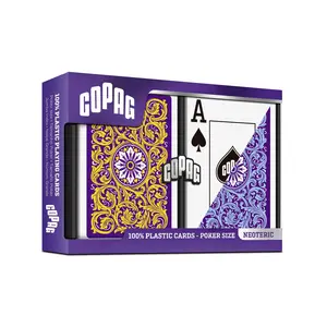 Copag Neoteric 100% Plastic Playing Cards – Poker Size Jumbo Index (Blue & Yellow Double Deck)