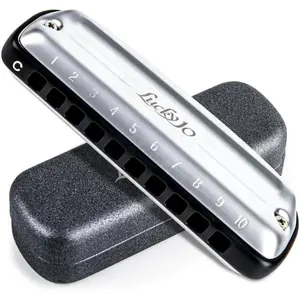 Lucky 10 Harmonica, Professional 10 Holes Mouth Organ For  Levels Adults, Professionals and Players