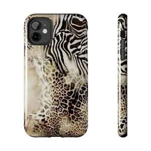 Zebra Leopard Multi- Animal Print Phone Case | Safari Pattern Tough Phone Case