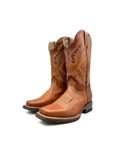 Cowboy Boot Cognac Rubber Sole Cowboy Boot Cognac Rubber Sole