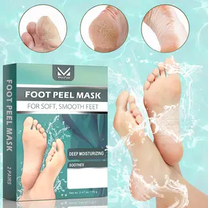 A Box of Two Pairs of Salicylic Acid Foot Masks, After Shopping or Exercise, When You Rest At Home, The Delicate Material Wraps Your Feet, Accompanying You To Enjoy The Foot Relaxation Time, Soft and Smooth Feet