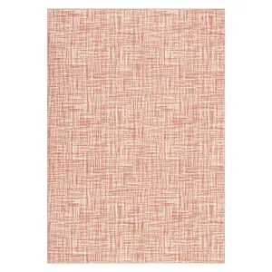 GARVEE 10x13 Area Rugs, Modern Solid Low-Pile Washable Rugs, Non-Slip Stain-Resistant Non Shedding, Indoor/Outdoor Mat Runners Carpet for Kitchen Bathroom Living Room Bedroom, Brick Red