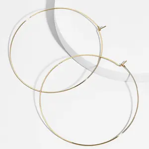 style personality female temperament basic style extremely thin large earrings earrings earrings design simple