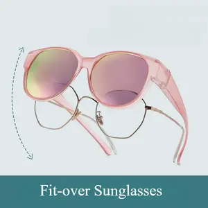 Polarized Fit-Over Sunglasses for Prescription Glasses, UV Protection Wrap-Around Shades, HD Clear Vision for Driving, Outdoor & Daily Wear