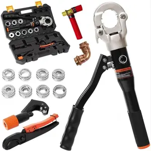 Copper Press Tool Hydraulic for 1/2", 3/4", 1" Copper Fittings & 3/8" to 1" Dies for ASTM F1807 PEX Pipe, ProPress Tool for Copper Rings IG-1632E