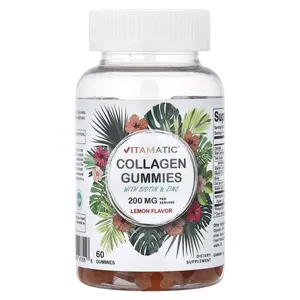 Vitamatic Collagen Gummies With Biotin & Zinc, Lemon, 60 Gummies