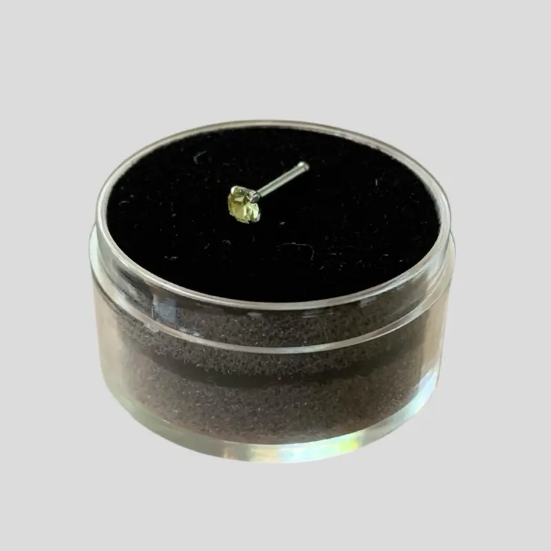 Uranium Glass Nose Bone Nose Ring | UV Reactive | High Quality Implant Grade ASTM F136 Titanium Body Jewelry