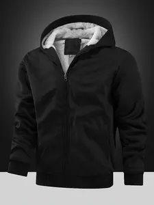 Autumn and Winter Men's Warm Hoodie Jacket Thick Zipper Hoodie Made in China