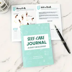 Self-care Journal, 30 Day Yoga Self Discipline Plan Notebook, Personal Organizer, Office Stationery & Supplies, Gifts for Him, Gifts for Her