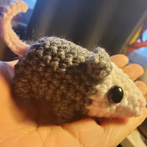 Baby Possum Plush Crocheted