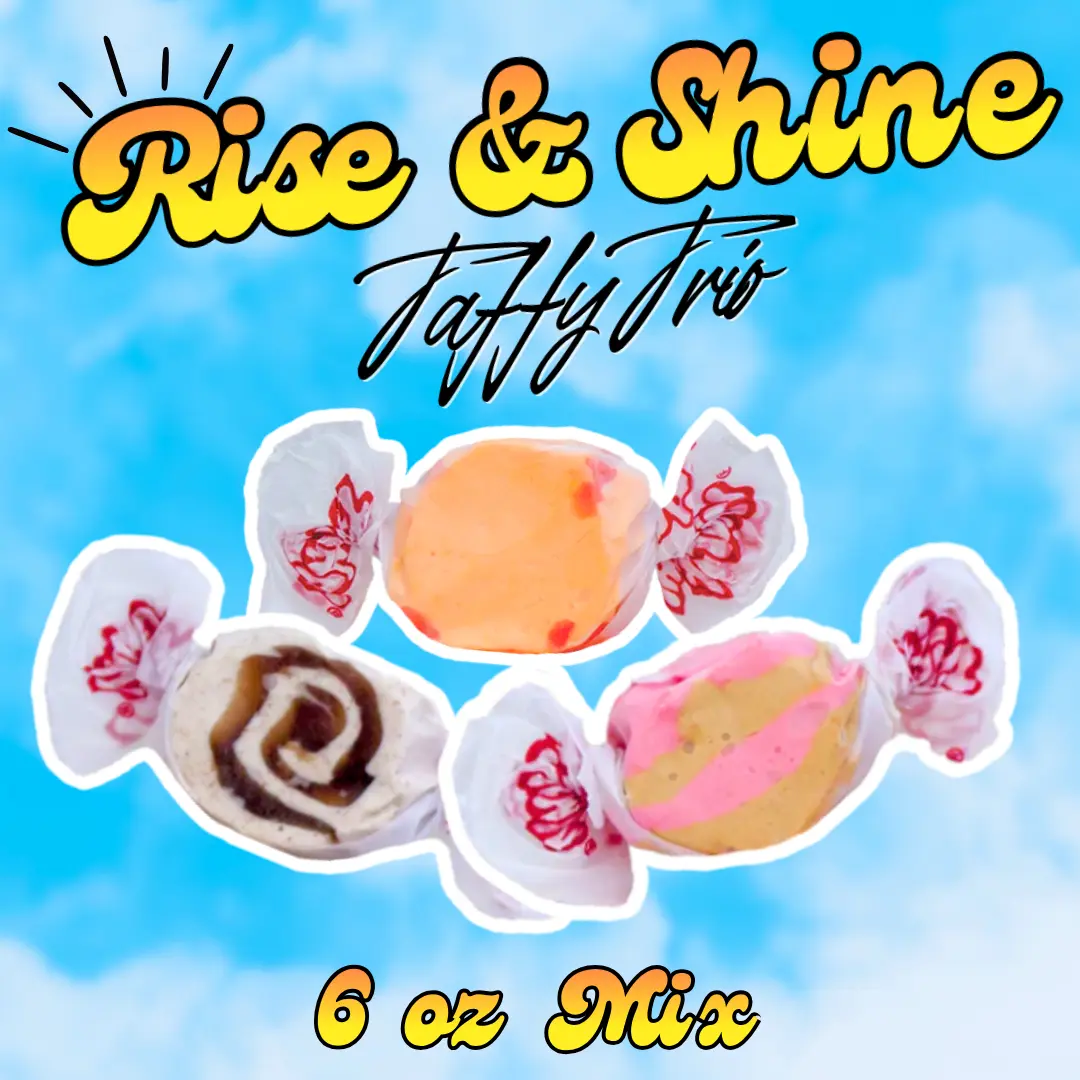 Rise & Shine Taffy Trio Mix | Cinnamon Roll, Maple Bacon & Orange | 6 oz