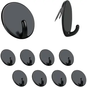 Cubicle Hooks, Cubicle Accessories Hooks for Fabric Wall,10 Pack Cubicle Clips Cubicle Coat Hook Cubicle Picture Hangers for Office Home Kitchen, File Pockets, Hats, Purses, Bags Black