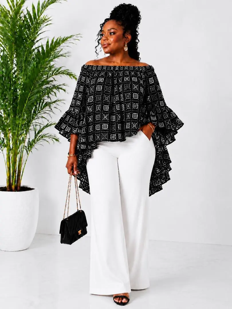 Midnight Muse Monochrome Two-Piece Outfit